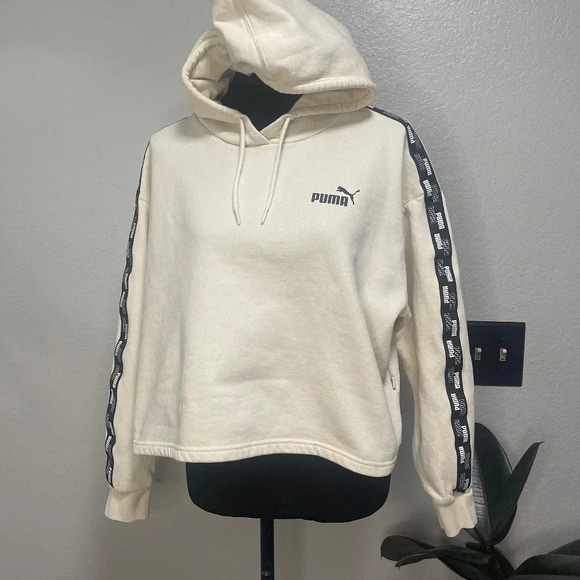 Puma Cropped Hoodie Size Large - Picture 2 of 7